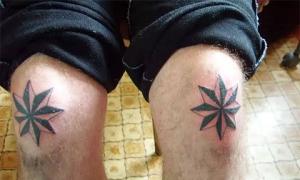 Tatuaj pe picior sub genunchi